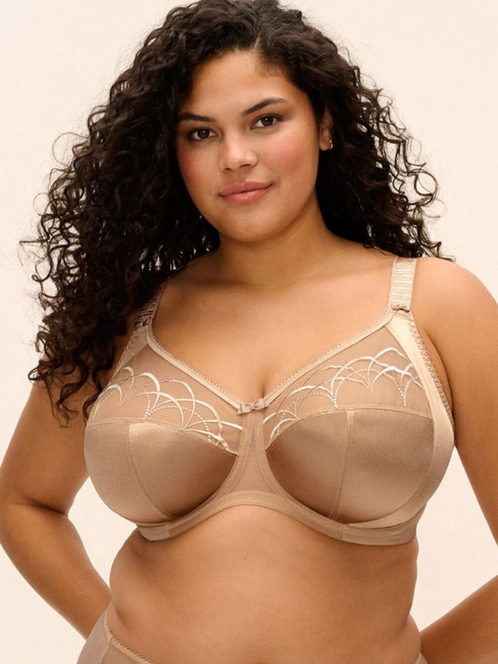 Elomi Cate Full Cup Banded Bra EL4030HAL Hazel Beige Underwire 38G USED C571